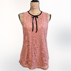 HeartSoul Rose coloured Lace Sleeveless Top 🌺